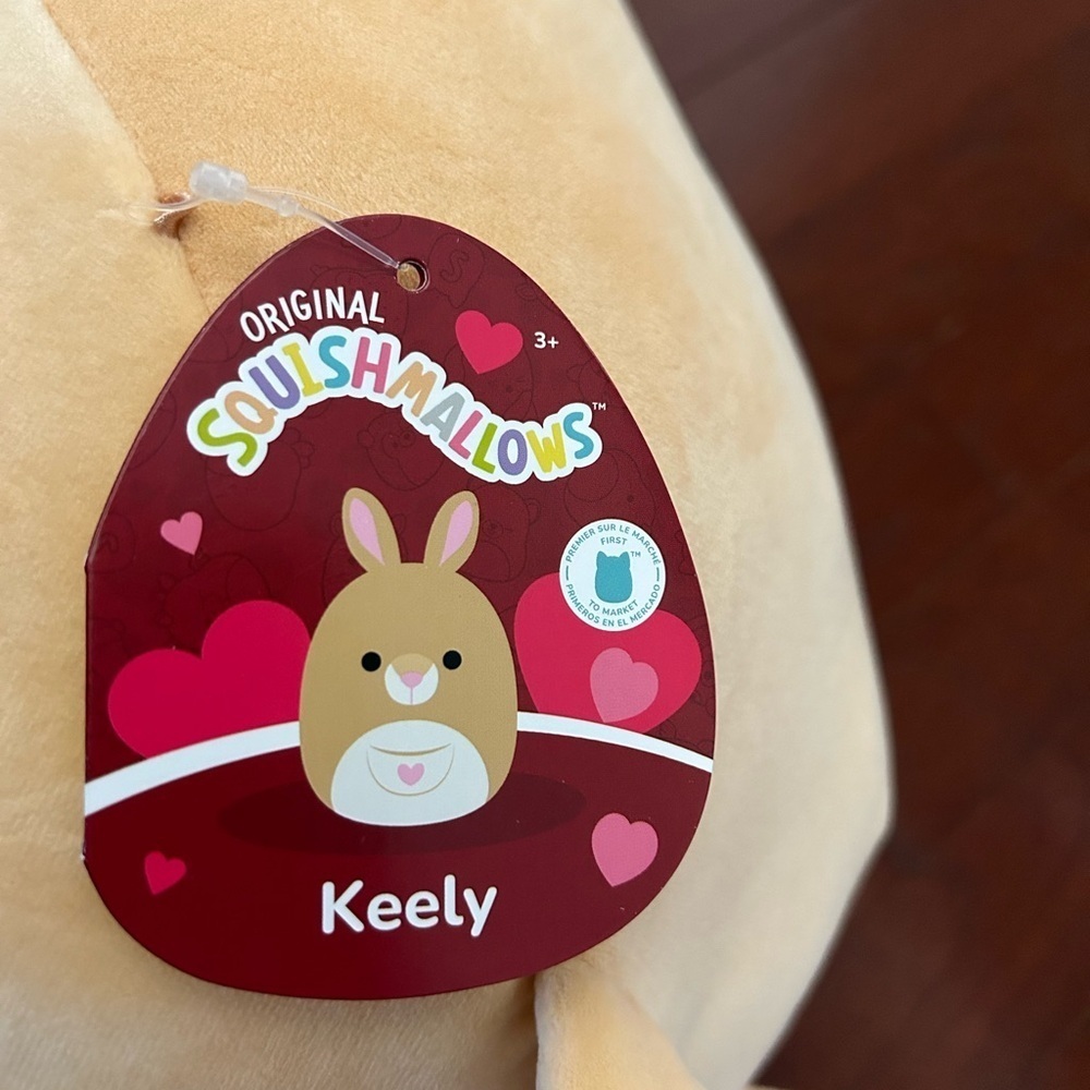 RARE Squishmallow Valentines 2025 Keely the Kangaroo 16 inch NEW with Tags FTM - Picture 7 of 10